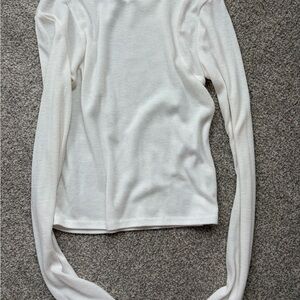 PacSun Women’s Ivory Long-Sleeve Knit Top